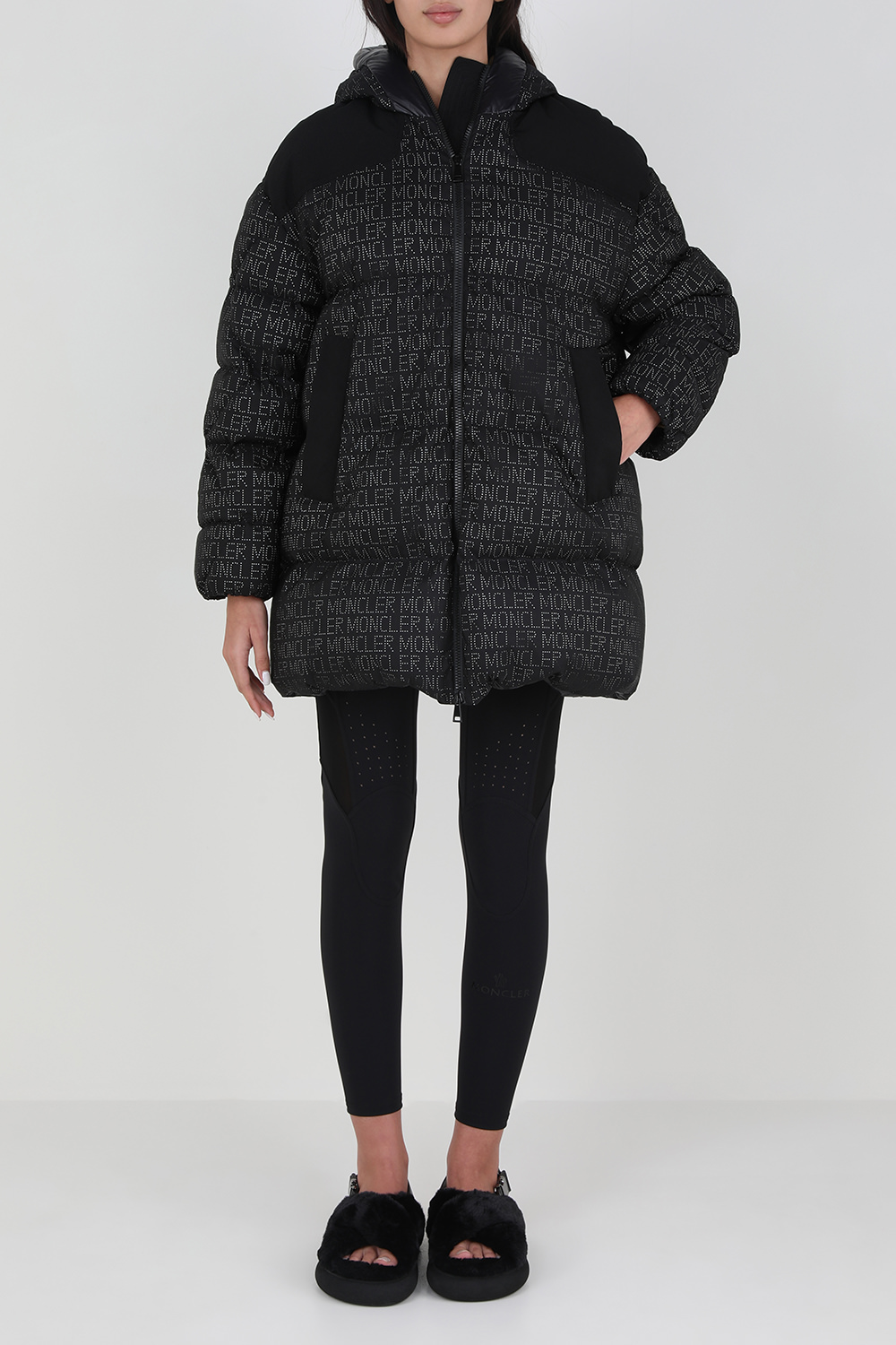 מעיל פאפר מונוגרמי ארוך